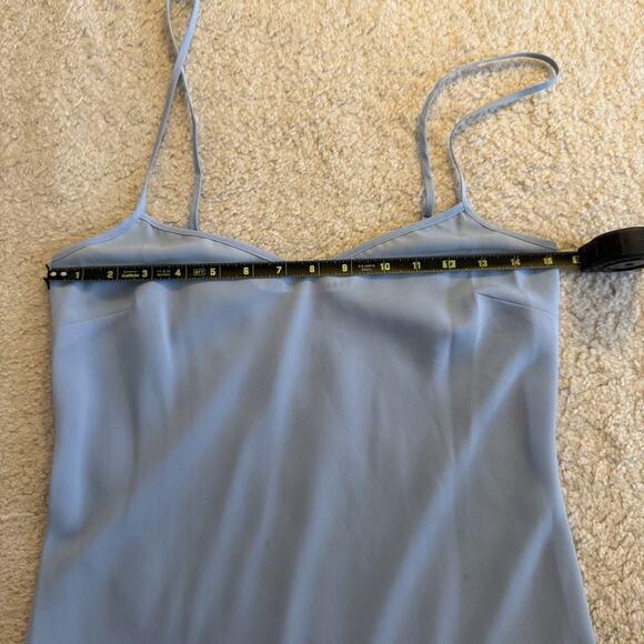 Veronica Beard Dusty Blue V Neck Mini Slip Dress A Line Size XS Vacation Summer - Picture 6 of 7